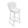 Kit 6 Banquetas Bistrô Bertoia Cromada D70 Com Assento Sintético Branco