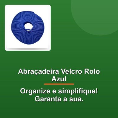 Abraçadeira de Velcro MUVC0005 Organizador de Cabos 3 METROS X 20MM Azul Multitoc