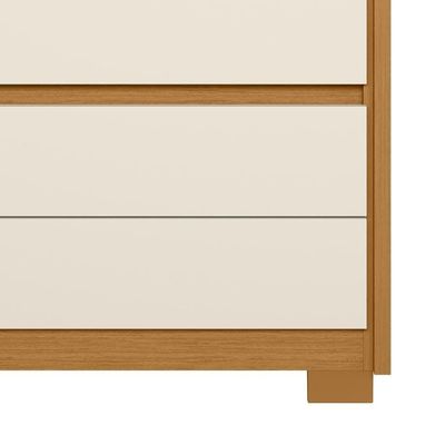 Cômoda Quarto 79cm 6 Gavetas Ayron Cinamomo/off A02 - Mpozenato