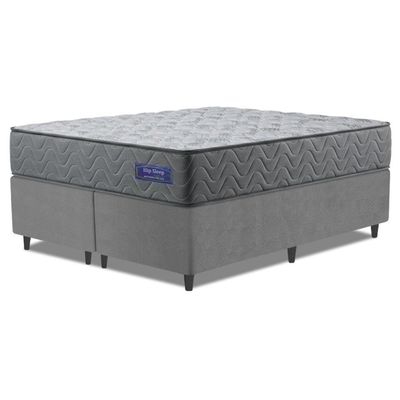 Cama Box Colchão Queen Molas Ensacadas Atlanta 158x198x60cm Cinza