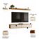 Rack Tv 75 Pol. Suspenso 180cm 2 Portas Lila Branco/cinamomo Z49 - Mpozenato
