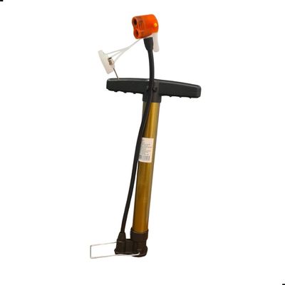 Bomba de Ar Manual para Bicicleta com Agulha e Adaptadores Enche Bola Pneu e Infláveis Único / Amarelo