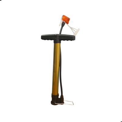 Bomba de Ar Manual para Bicicleta com Agulha e Adaptadores Enche Bola Pneu e Infláveis Único / Amarelo