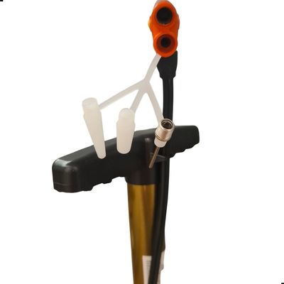 Bomba de Ar Manual para Bicicleta com Agulha e Adaptadores Enche Bola Pneu e Infláveis Único / Amarelo