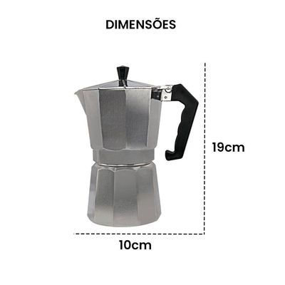 Cafeteira Italiana Moka Express Faz 9 Xícaras Café Alumínio