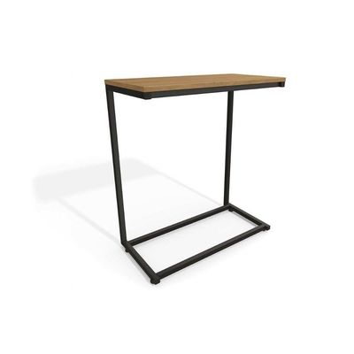 Mesa Lateral para Sala LI025 Retangular MDP Aço 50CM Canela Preto