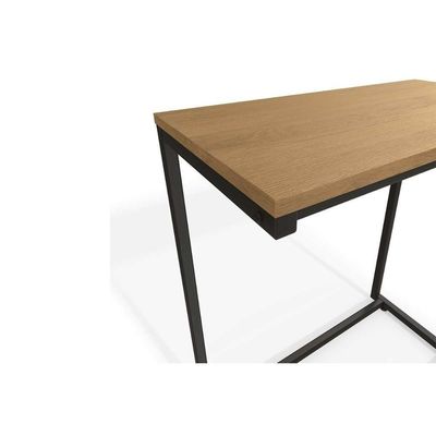 Mesa Lateral para Sala LI025 Retangular MDP Aço 50CM Canela Preto
