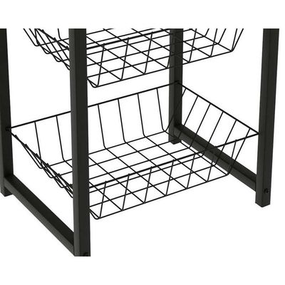 Balcão Cozinha Kappesberg Fruteira Crome Indrustrial Li035 Canela/preto