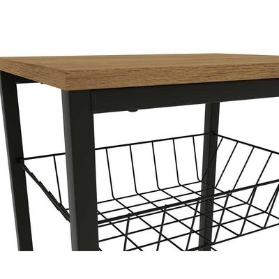Balcão Cozinha Kappesberg Fruteira Crome Indrustrial Li035 Canela/preto