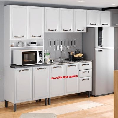 Cozinha Completa Itatiaia New Premium 4 Peças Com Forno Branco