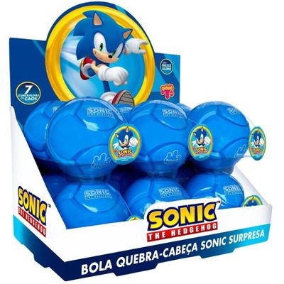 2 BOLA QUEBRA CABEC¸A SONIC SURPRESA SLIME ESMERALDA DO CAOS
