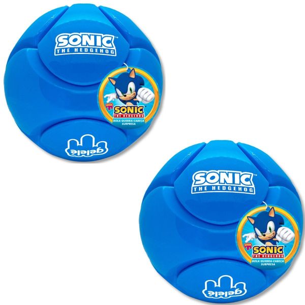 2 BOLA QUEBRA CABEC¸A SONIC SURPRESA SLIME ESMERALDA DO CAOS