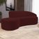 Sofá Living 4 Lugares 300cm Braço Direito Mozart D06 Veludo Vermelho - Mpozenato