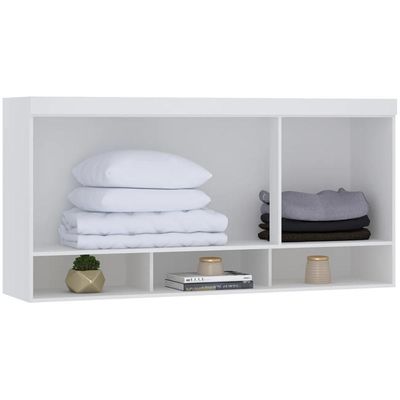 Armário Aéreo Ponte Modulado 165cm Taiga Branco L01 - Mpozenato