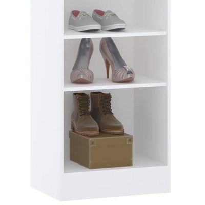 Guarda Roupa Modulado Sapateira 50cm Taiga Branco/grey L01 - Mpozenato