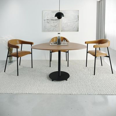 Conjunto 4 Cadeiras De Jantar Joy Tec Rev Sint Est.preta