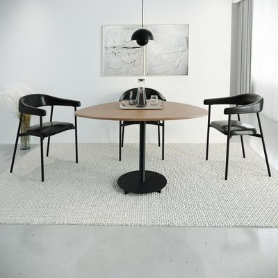 Conjunto 4 Cadeiras De Jantar Joy Tec Rev Sint Est.preta