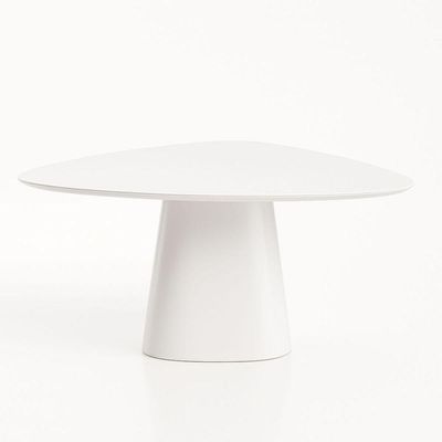 Mesa de Jantar Cone Orgânica Tríon 4 Lugares Redonda MDF 100X103 cm Branca
