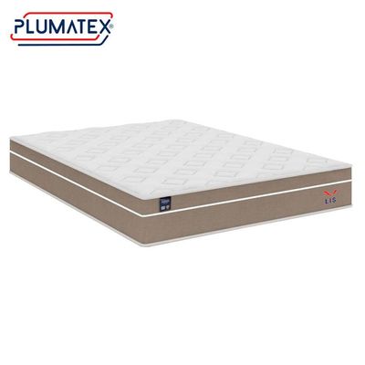 Cama Box Casal Suede + Colchão Lis Molas Ensacadas Superpocket Plumatex 138x188x64cm Bege