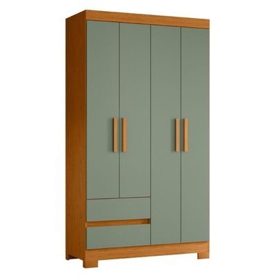 Armário De Quarto E Prateleiras 4 Portas Cinamomo