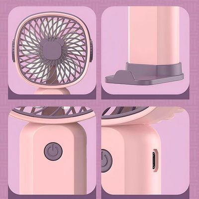 Mini Ventilador De Mão Mesa Portátil Recarregável Vento lilás