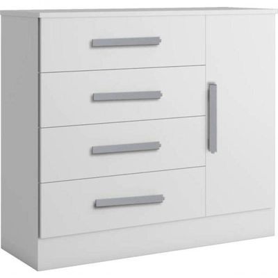 Cômoda Para Quarto 4 Gavetas Com Sapateira - Zeus Bianchi