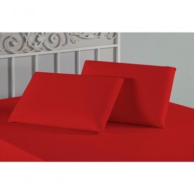 Fronha Nobre 1 Peça 50cm X 70cm Malha 100% Algodão - Vermelho