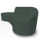 Sofá 5 Lugares Curvo Living Firenze Direito D02 Linho Verde Musgo 300cm C-117 - Lyam
