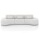 Sofá 5 Lugares Orgânico Para Sala Living 326cm Vasti M03 Bouclê Cru - Lyam Decor