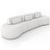Sofá 5 Lugares Orgânico Para Sala Living 326cm Vasti M03 Bouclê Cru - Lyam Decor