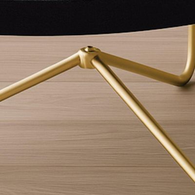Mesa Centro Alamanda Preto Pe Dourado - Moveis Jb