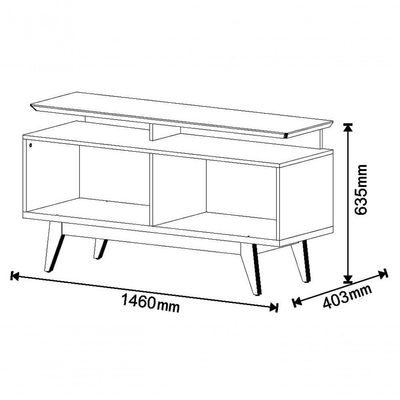 Rack Classic +ad 1.4 Branco Acetinado - Imcal Móveis