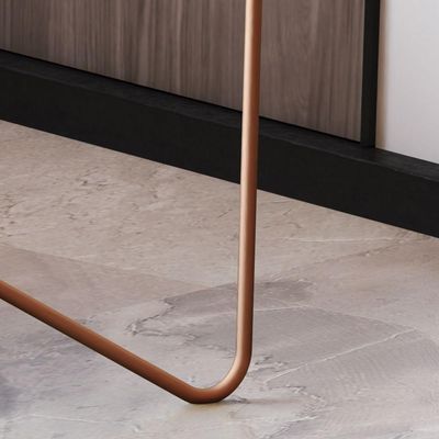 Mesa Lateral Alamanda Preto Pe Bronze - Moveis Jb