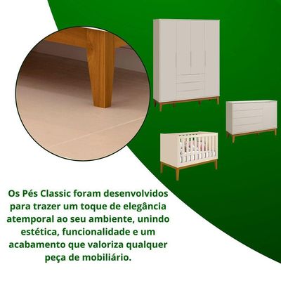 Jogo De Quarto Classic Elfe Sapateira Areia Fosco - Moveisaqui