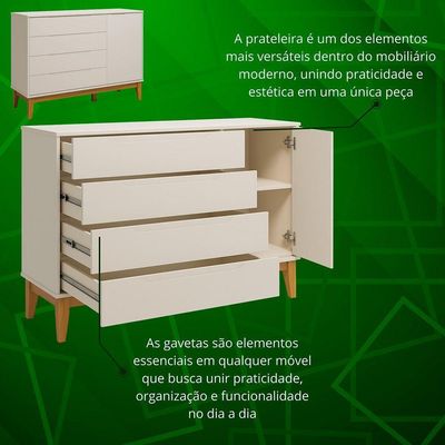 Jogo De Quarto Classic Elfe Sapateira Areia Fosco - Moveisaqui