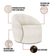 Sofá 3 Lugares Orgânico 180cm Morgan E 2 Poltronas Lua Bouclê Off White D03 - D'rossi