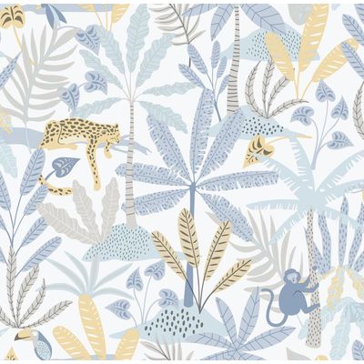 Papel de Parede Enzo Selva Azul 286-2