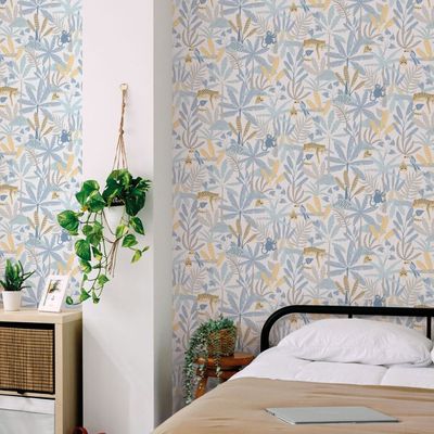 Papel de Parede Enzo Selva Azul 286-2