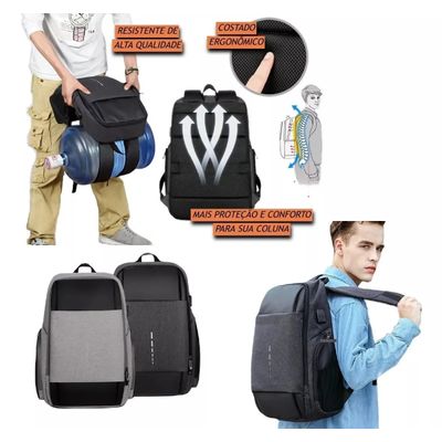 Mochila Notebook Dell Acer Hp Lenovo Masculina Entrada Usb