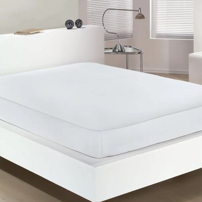 Protetor de Colchão Tecebem King Malha Fundido Impermeável 1,93mx2,03mx40cm Branco