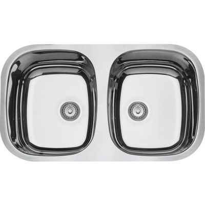 Cuba de embutir Tramontina Isis 2C 34 BL em aço inox alto brilho 72x40 cm