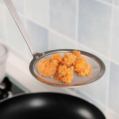 Escumadeira Peneira Escorredor de Fritura Coador Aço Inox