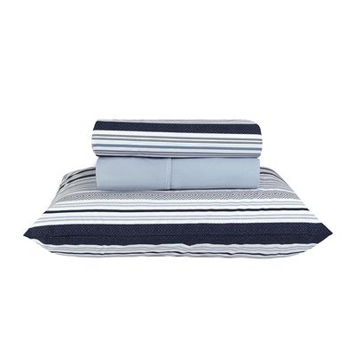 Jogo de Cama Duplo Casal 4 Peças Percal 180 Fios Pierre Sonhare Prata - Sultan