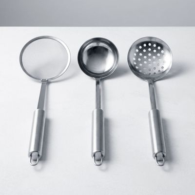 Escumadeira Peneira Escorredor de Fritura Coador Aço Inox