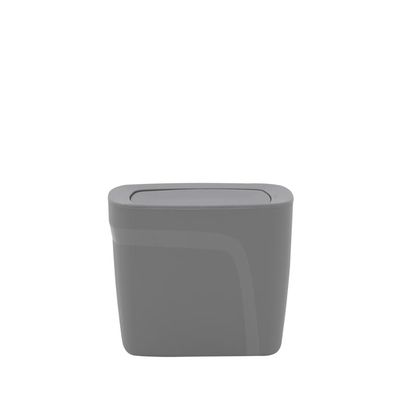 Lixeira Tramontina Compact em Polipropileno Cinza com Tampa Basculante 6,5 L