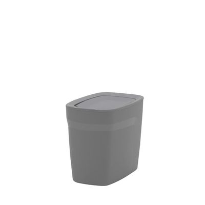 Lixeira Tramontina Compact em Polipropileno Cinza com Tampa Basculante 6,5 L