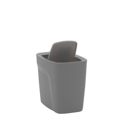 Lixeira Tramontina Compact em Polipropileno Cinza com Tampa Basculante 6,5 L