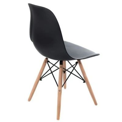 Kit com 4 Cadeiras Charles Eames Eiffel Preto