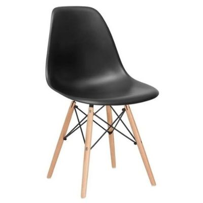 Kit com 4 Cadeiras Charles Eames Eiffel Preto