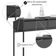 Aparador Buffet Rio 2 Gavetas Para Sala 90 Cm Preto